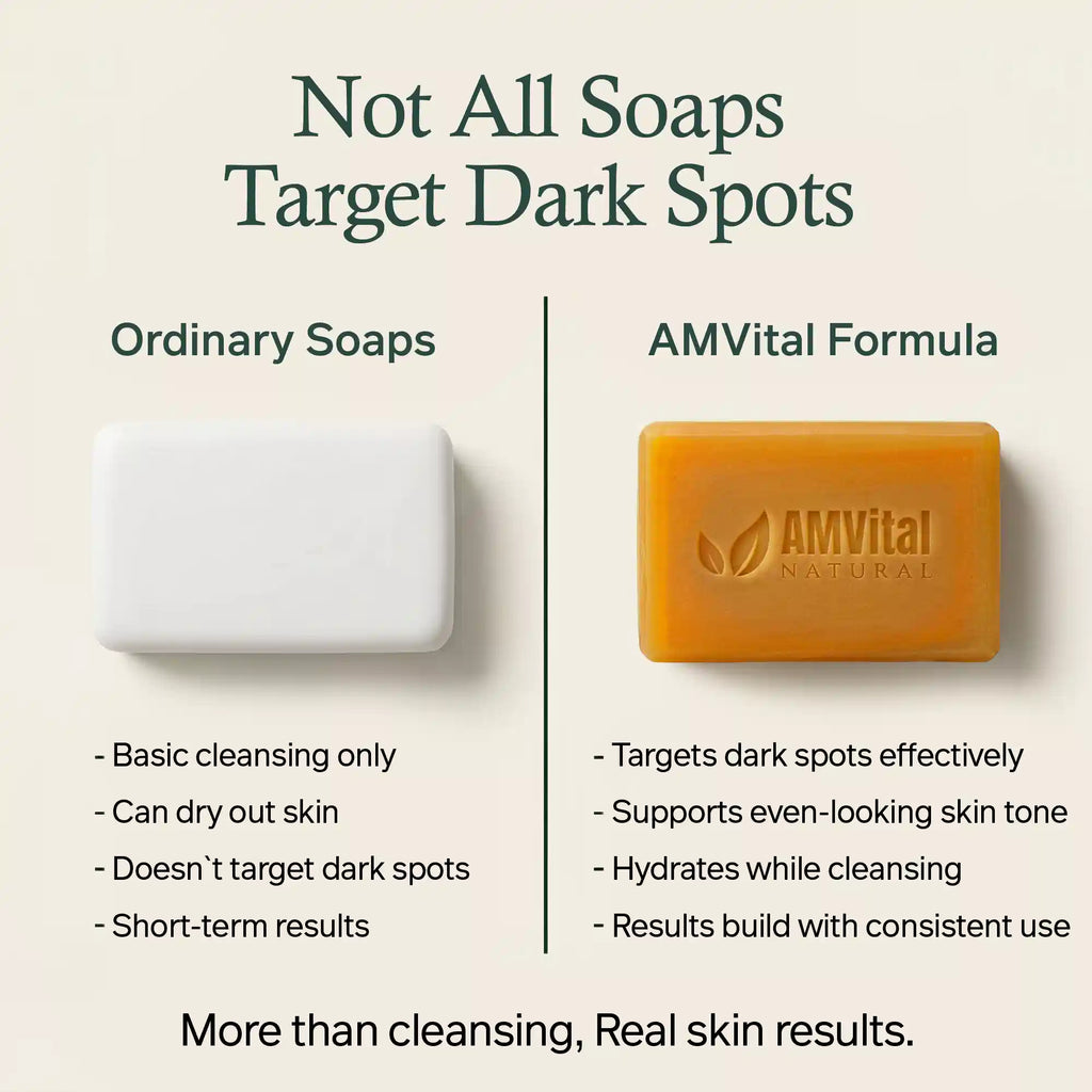 AMVital Turmeric Kojic Acid Soap Bar for Dark Spots & Uneven Tone